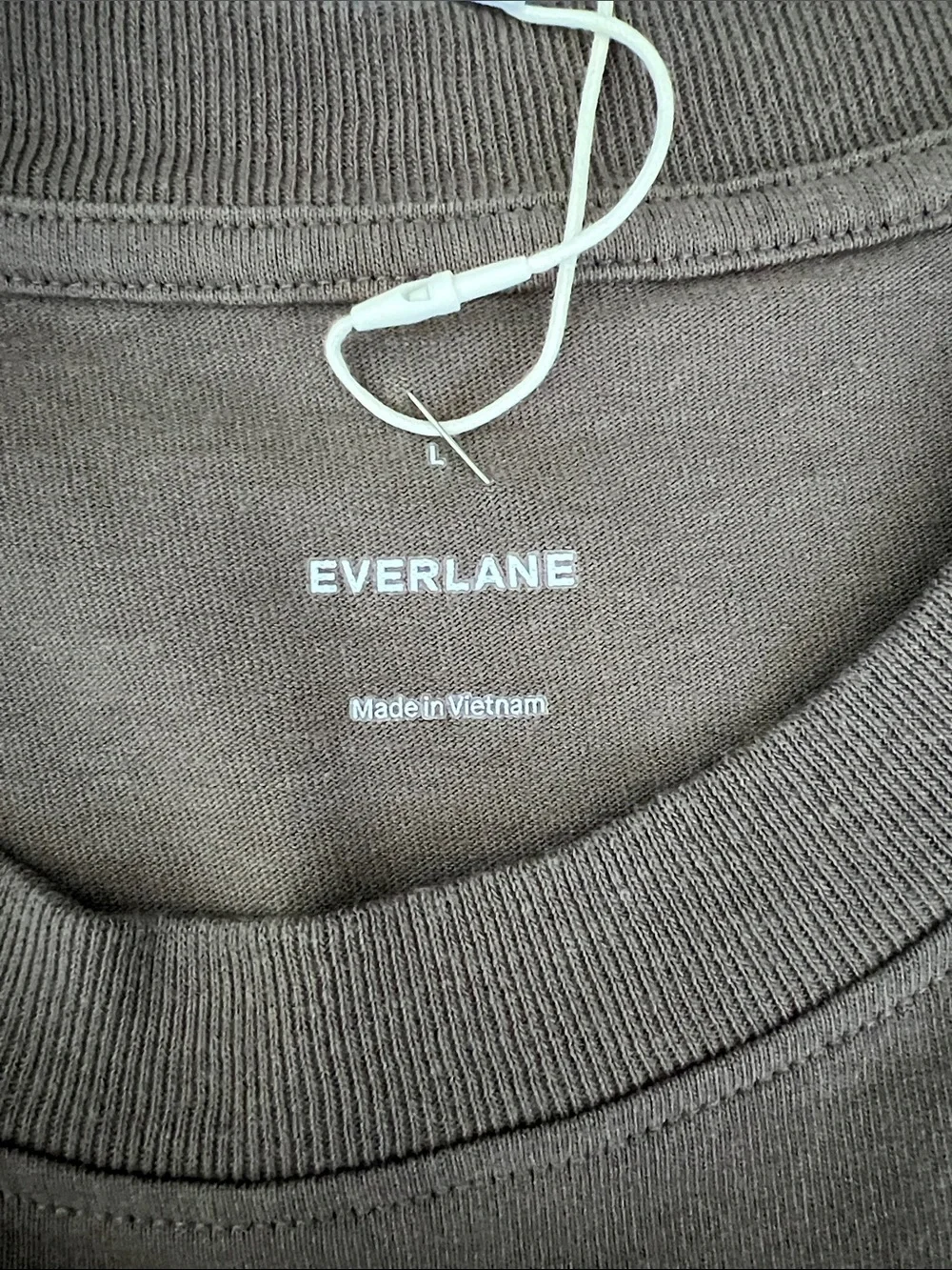 New Everlane OVERSIZED MIDWEIGHT TEE Deep Taupe Size L - Picture 6 of 13